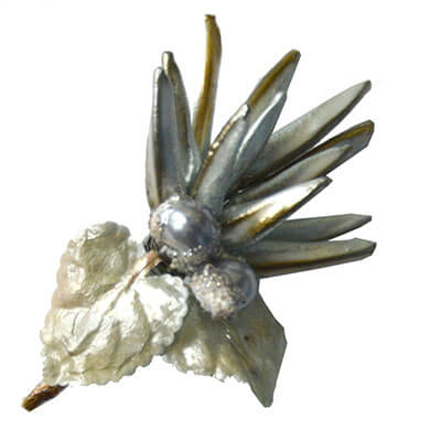 Vintage Resin Pine Needle Pin in Pale Blue | Pandemonium Millinery