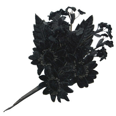 Women's Black Velvet Daisy Brooch | Assembled in Seattle WA | Pandemonium Millinery