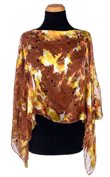 Garden Path in Snap Dragon shown with boat neck styling. Made in Seattle, WA, USA by Pandemonium Seattle.
