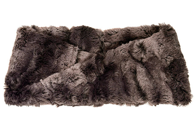 Headband with Twist | Luxury Faux Fur in Espresso Bean | Pandemonium Millinery handmade in Seattle WA USA