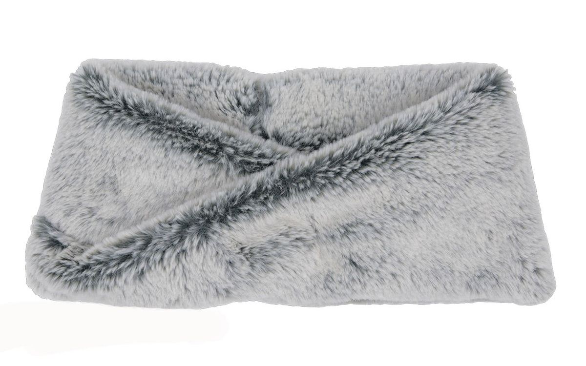 Headband with Twist | Frosted Juniper Faux Fur | Handmade in Seattle, WA USA by Pandemonium Millinery