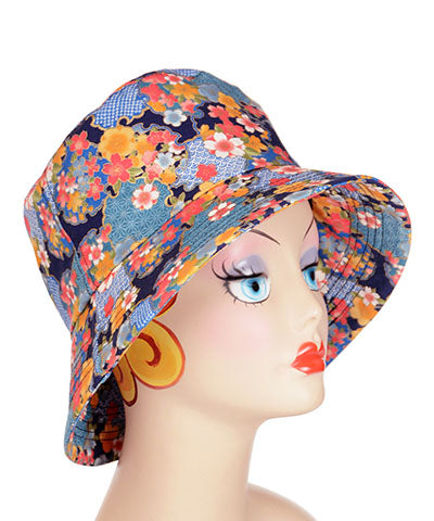 Product shot of Hollie Sun Hat in Porcelain Vase. Handmade in America by Pandemonium Seattle.