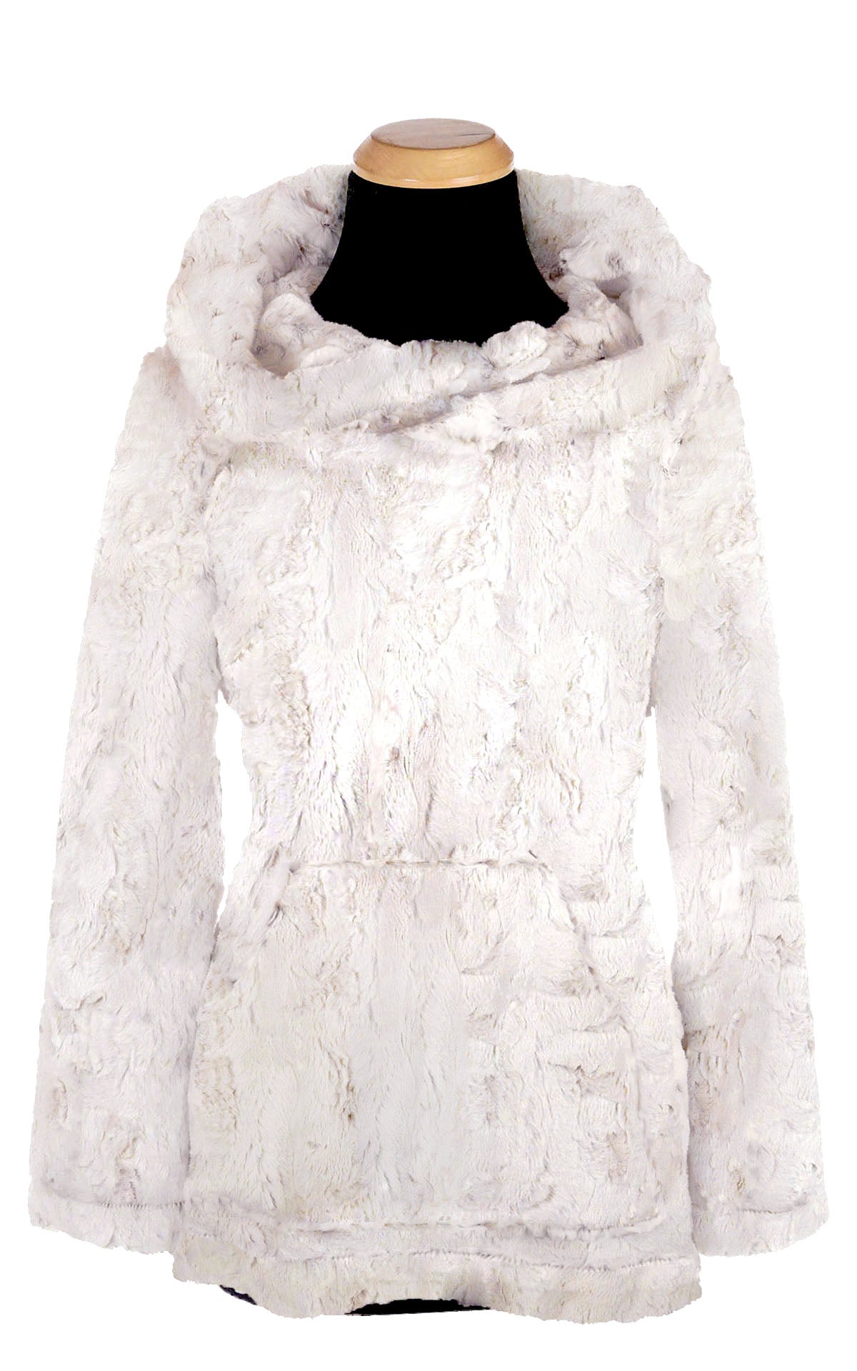 Hooded Lounger Cuddly Faux Fur in Army Green | Handmade in Seattle WA USA | Pandemonium Millinery