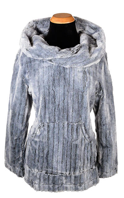 Hooded Lounger Luxury Faux Fur Glacier Bay by Pandemonium Millinery