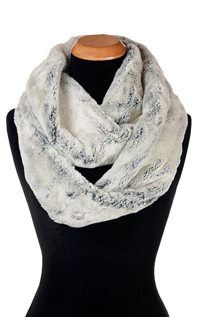 Infinity Scarf | Frosted Cedar Faux Fur | Handmade USA by Pandemonium Seattle