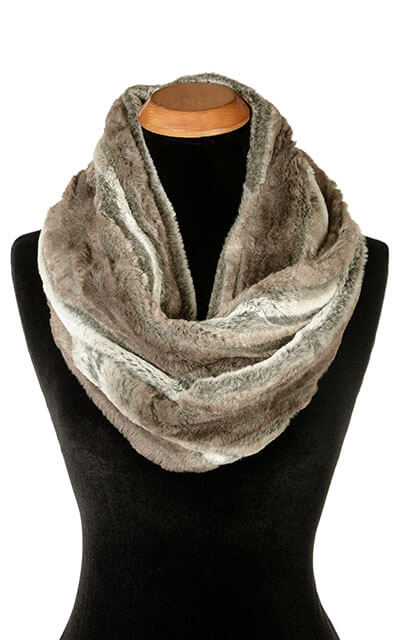 Infinity Scarf Plush Faux Fur in Willows Grove by Pandemonium Millinery