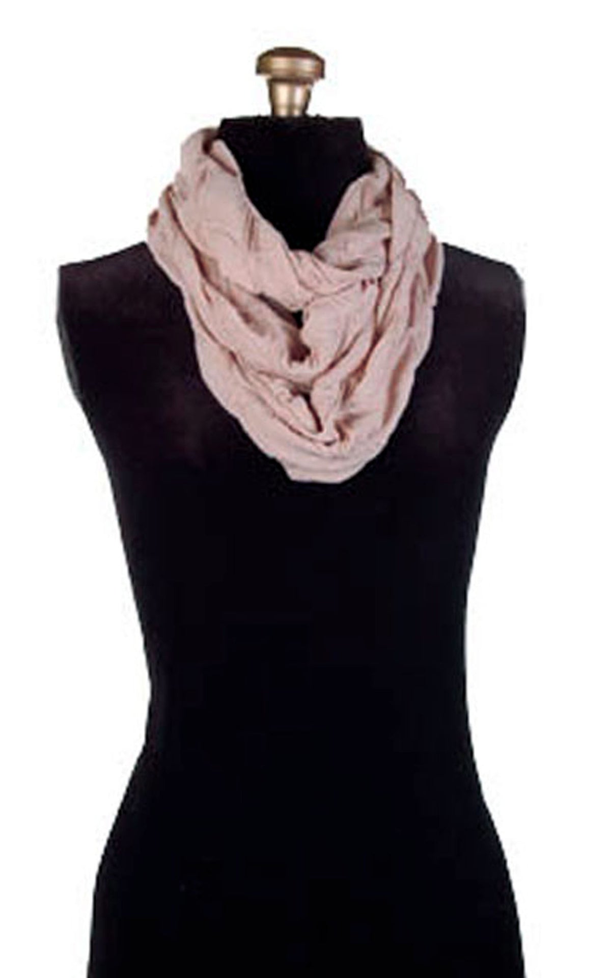 INFINITY SCARF - Handmade in Seattle, WA, USA. Shown in Entangled Romance in Dusty Rose and Cloud