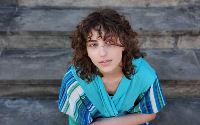 Women's Kaftan in Sea Breeze Georgette with Ocean | Handmade in Seattle WA | Pandemonium Millinery