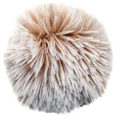 Large Fox Pom Pom in Foxy Beach | Handmade in Seattle WA | Pandemonium Millinery