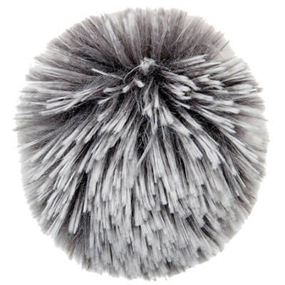 Large Fox Pom Pom in Pearl Fox | Handmade in Seattle WA | Pandemonium Millinery