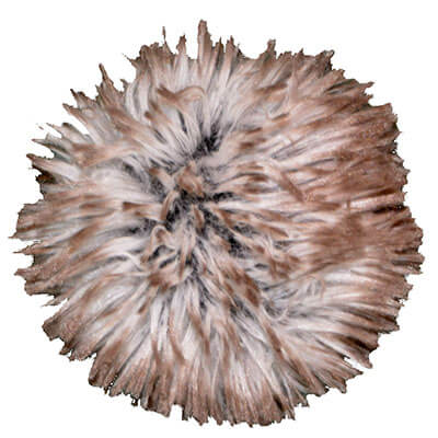 Large Fox Pom Pom in Arctic Fox | Handmade in Seattle WA | Pandemonium Millinery