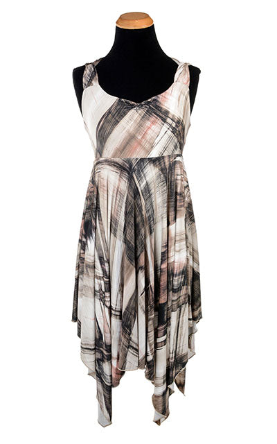 Lilium Dress in Pink Pretty Plaid Jersey Knit handmade in Seattle WA from Pandemonium Millinery USA