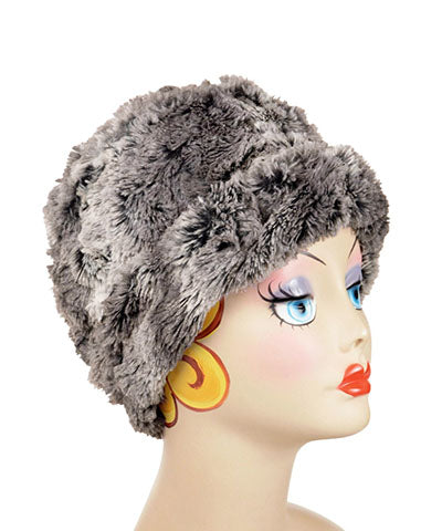Lola Cloche Hat Style - Luxury Faux Fur in Seattle Sky (SOLD OUT)
