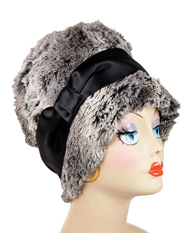 Lola Cloche Hat Style - Luxury Faux Fur in Seattle Sky (SOLD OUT)