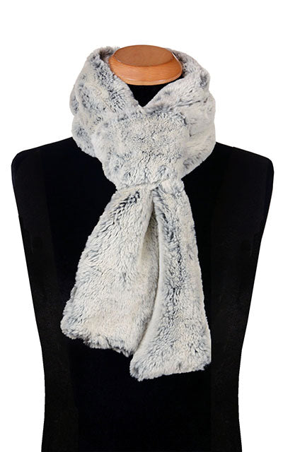 Men's Classic Skinny Scarf | Frosted Juniper Faux Fur | Handmade in the USA by Pandemonium Seattle