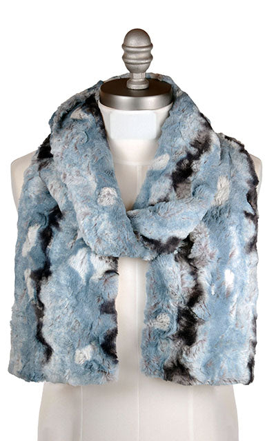 Men's Classic Scarf | Rainier Sky Faux Fur | Handmade in the USA by Pandemonium Seattle