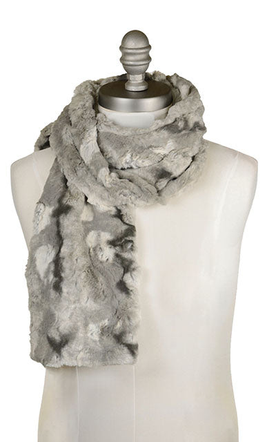 Men's Classic Scarf | White Water Faux Fur | Handmade in the USA by Pandemonium Seattle