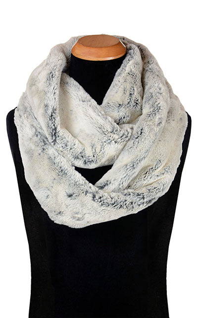 Men's Infinity Scarf | Frosted Juniper Faux Fur | Handmade in the USA by Pandemonium Seattle