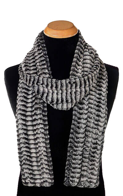 Men's Classic Standard Scarf Luxury Faux Fur in 8MM Sepia by Pandemonium Millinery