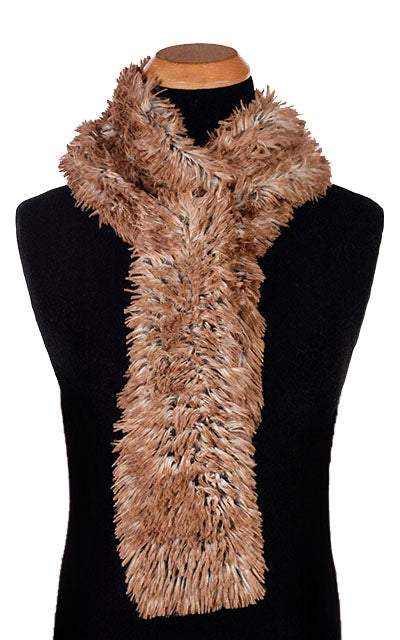 Men's Classic Skinny Scarf | Red Fox Faux Fur | handmade Seattle WA USA by Pandemonium Millinery