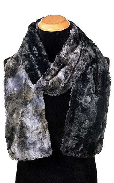 Men's Classic Scarf | Highland Faux Fur in Skye | Handmade Seattle, WA, USA by Pandemonium Millinery