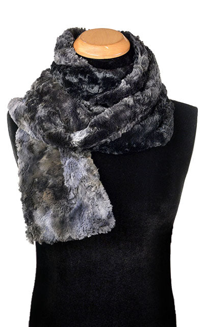 Men's Classic Scarf | Highland Faux Fur in Skye | Handmade Seattle, WA, USA by Pandemonium Millinery