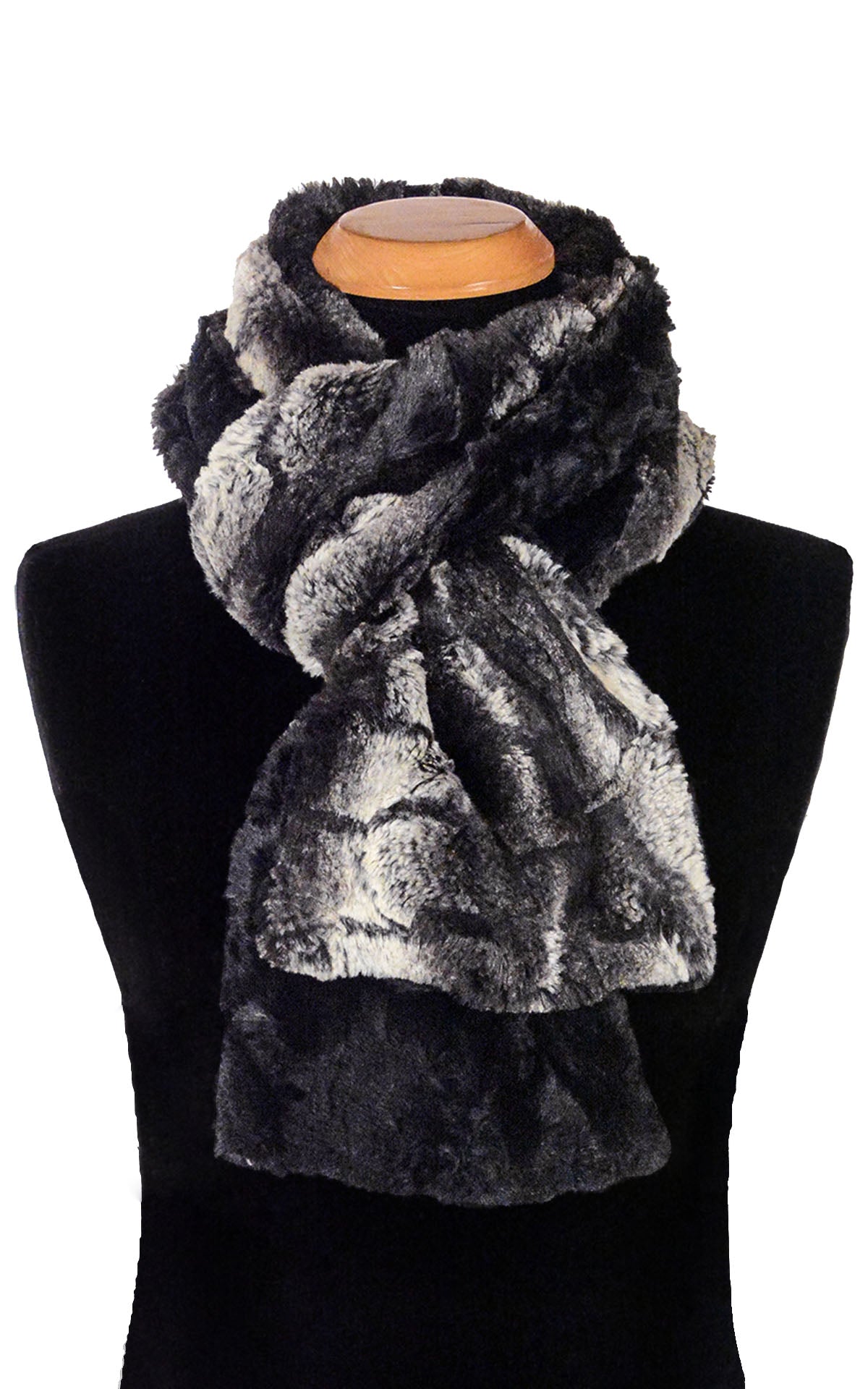 Men&#39;s Classic Scarf - Two-Tone, Luxury Faux Fur in Honey Badger