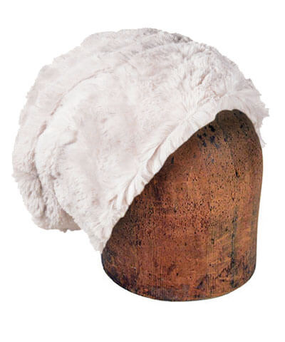 Men's Cuffed Pillbox | Cuddly Faux Fur in Sand | handmade Seattle, WA USA by Pandemonium Millinery