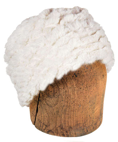 Men's Cuffed Pillbox Hat Solid, Plush Faux Fur in Falkor by Pandemonium Millinery