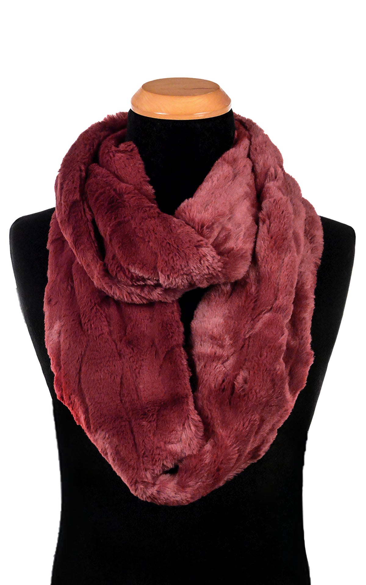 Men&#39;s Infinity Scarf - Luxury Faux Fur In Cranberry Creek (Limited Availability!)