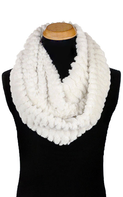 Men's Infinity Scarf Plush Faux Fur in Falkor by Pandemonium Millinery