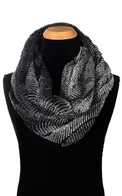 Men&#39;s Infinity Scarf - Luxury Faux Fur in Nightshade  - Sold Out!