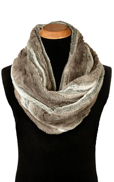 Men's Infinity Scarf Plush Faux Fur in Willows Grove by Pandemonium Millinery