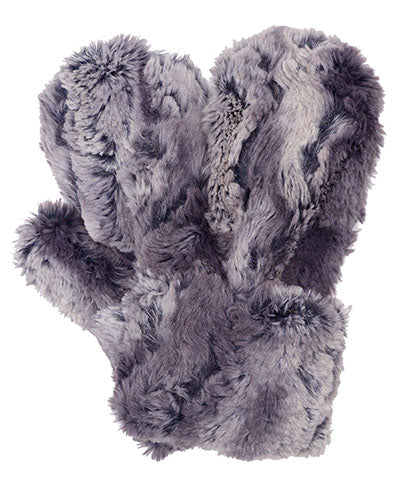 Men&#39;s Mittens - Luxury Faux Fur in Muddy Waters