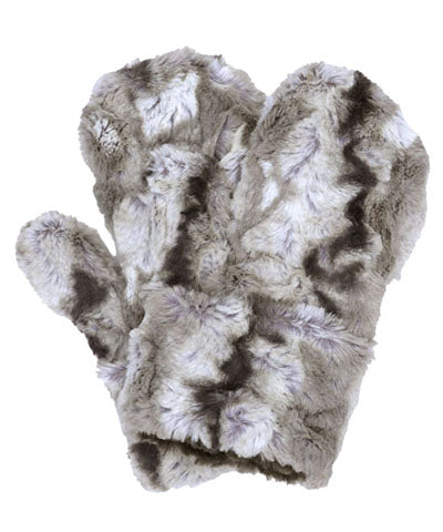 Men's Mitten | White Water Faux Fur | Handmade in the USA by Pandemonium Seattle