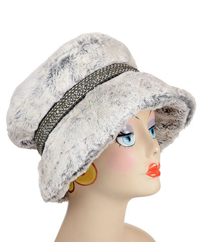Product shot of Molly Bucket hat in Frosted Juniper  with Braided band by Pandemonium Seattle.  Handmade in Seattle, WA  USA.