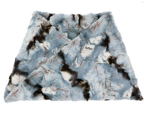 Men's Neck Warmer | Rainier Sky Faux Fur | Handmade in the USA by Pandemonium Seattle