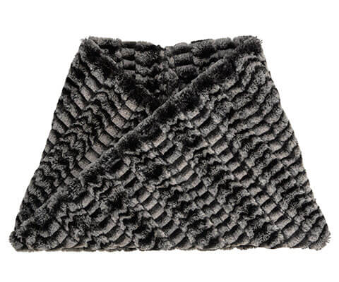 Neck Warmer | 8mm Black and White Faux Fur | Handmade in the USA by Pandemonium Seattle