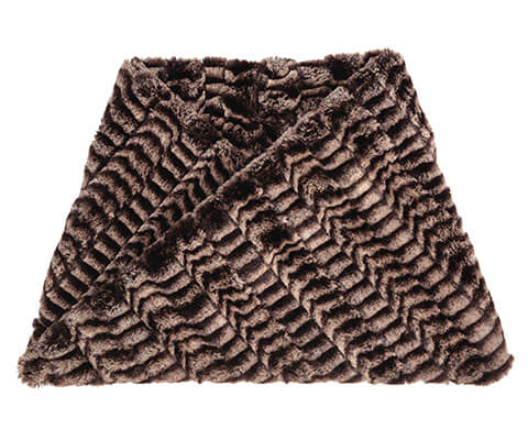 Neck Warmer | 8mm Brown and Cream Faux Fur | Handmade in the USA by Pandemonium Seattle
