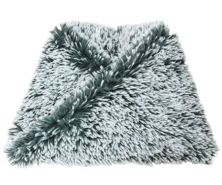 Neck Warmer | Silver Tip Fox in Blue Steel Faux Fur | Handmade in the USA by Pandemonium Seattle