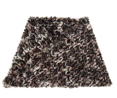 Men's Neck Warmer in Calico Brown Cream Faux Fur By Pandemonium Seattle - Handmade in Seattle, WA