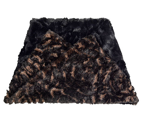 Neck Warmer - Luxury Faux Fur in Vintage Rose with Cuddly Black (Limited Availability)