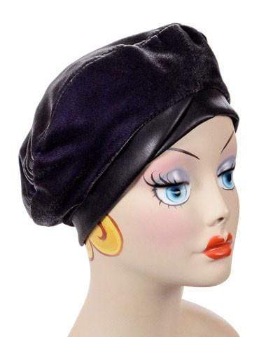 Reversible Beret | Velvet in Smoky Quartz | Handmade By Pandemonium Millinery | Seattle WA