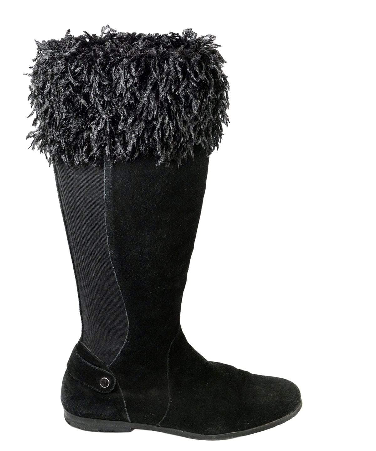 Boot Topper - Black Swan Faux Feather
