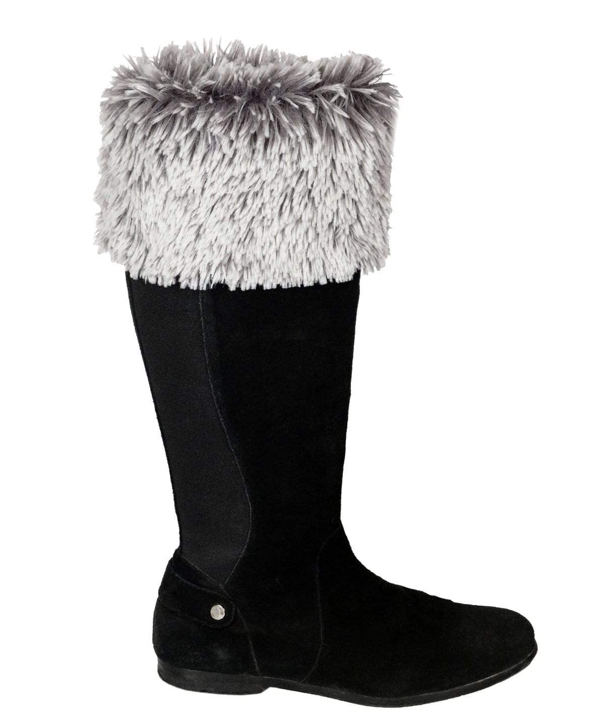 Pandemonium Millinery Boot Topper - Fox Faux Fur No Buttons / Pearl Fox Accessories