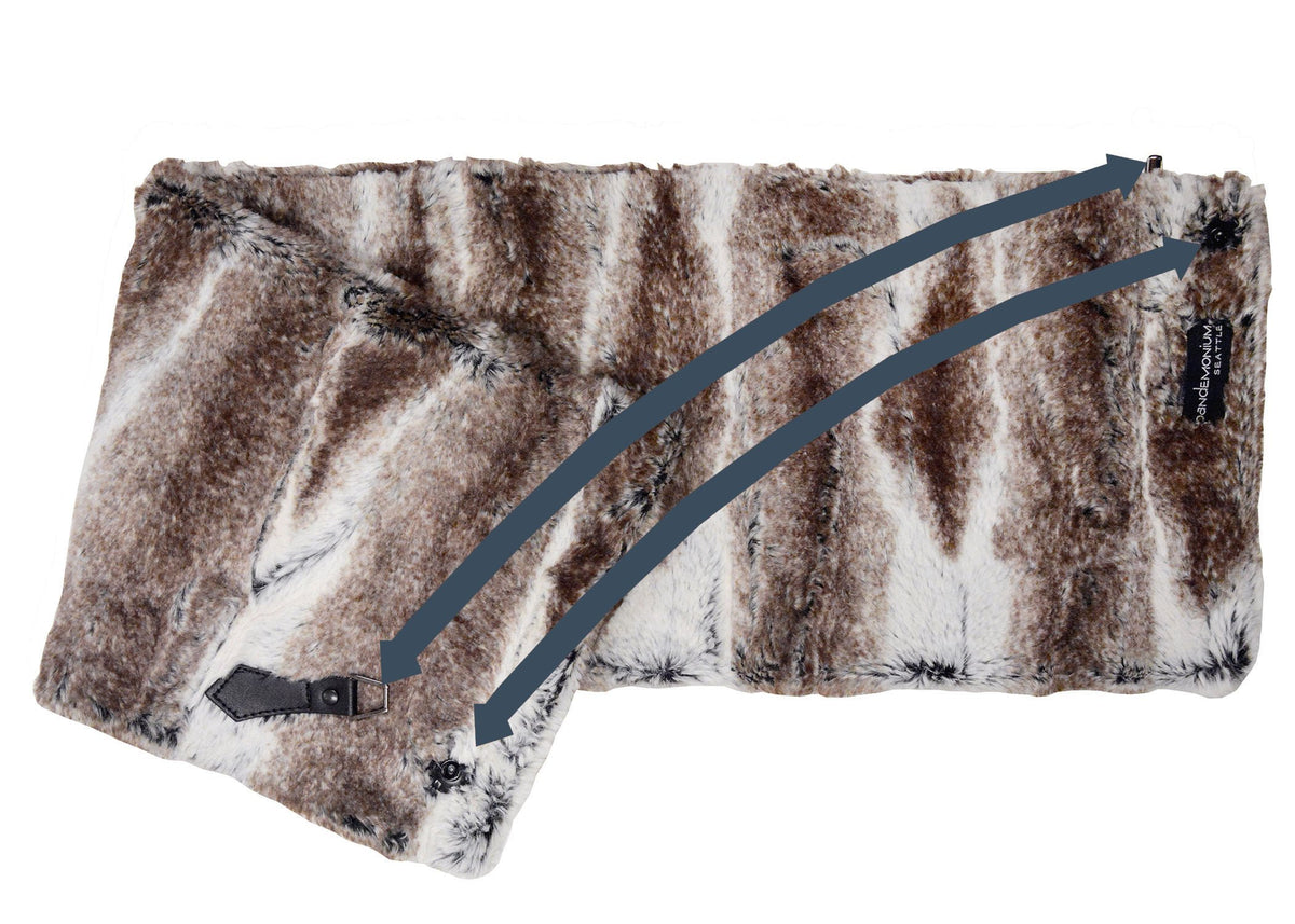 Buckle Scarf - Luxury Faux Fur in Espresso Bean  (Sold Out!)