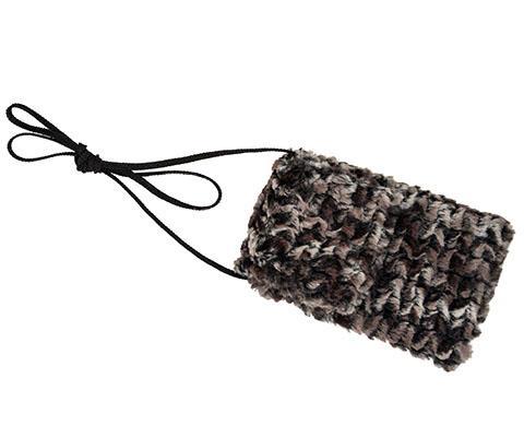 Cell Phone Case with Crossbody Cord | Calico Luxury Faux Fur | Handmade in the USA by Pandemonium Seattle