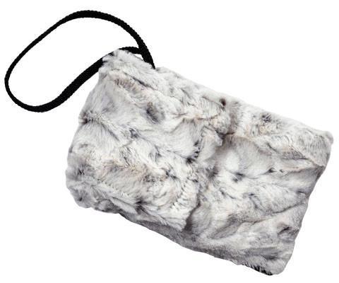 Cell Phone Case with Wristlet Cord | Winters Frost Luxury Faux Fur | Handmade in the USA by Pandemonium Seattle