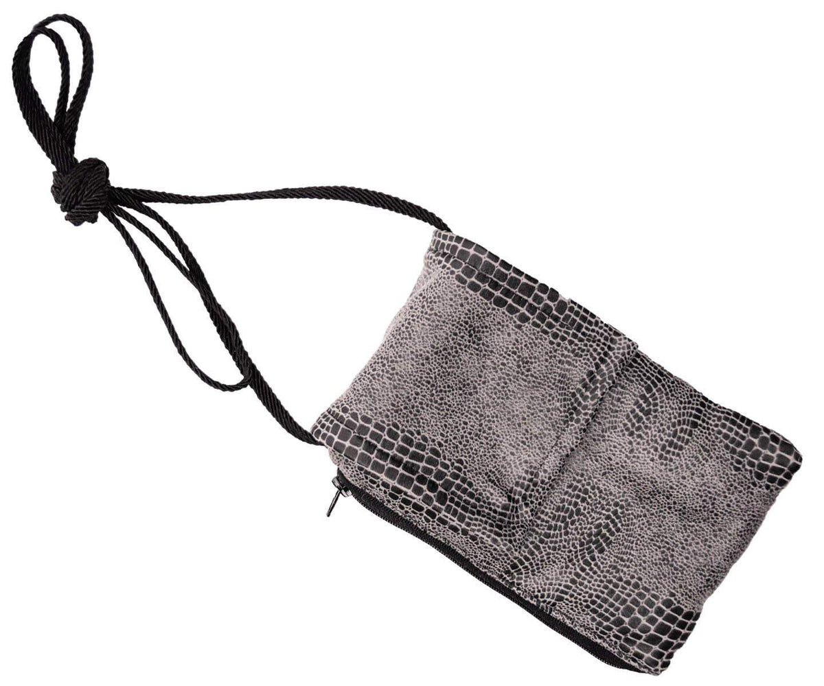 Cell Phone Case with Crossbody Cord | Outback Brown Vegan Leather Fabric | Handmade in the USA by Pandemonium Seattle