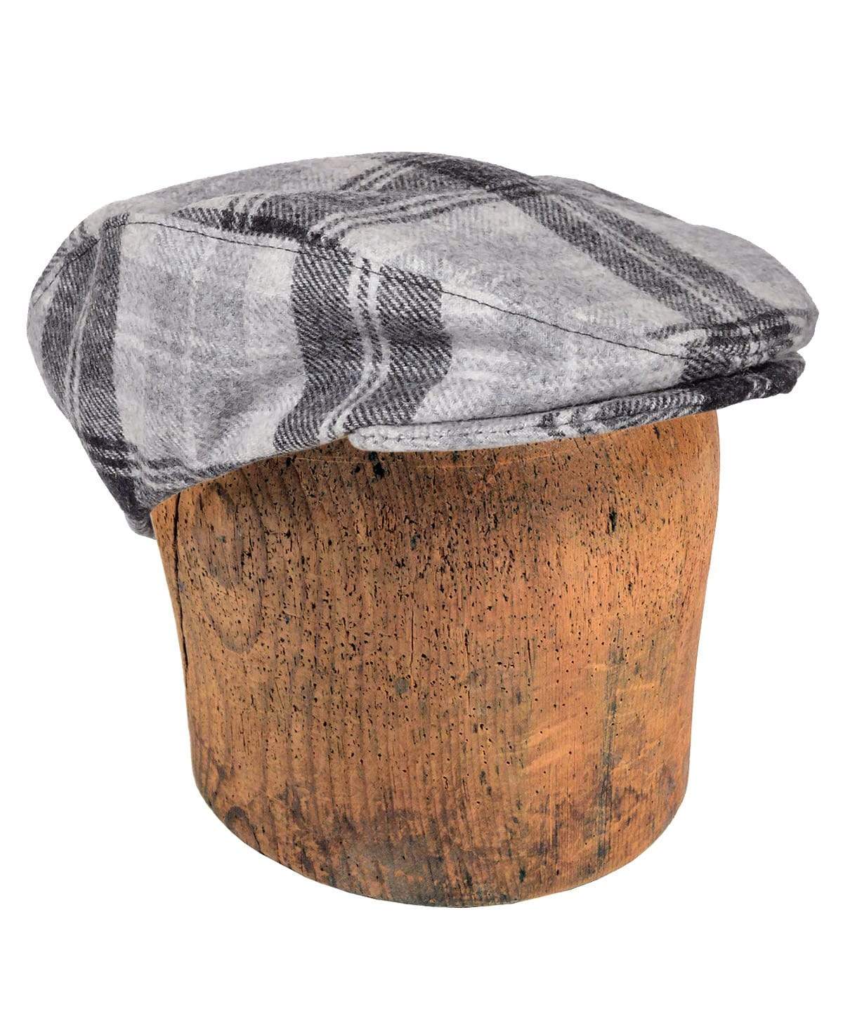 Pandemonium Millinery Men's Charlie Driving Cap | Wool Plaid in Twilight |  Handmade in Seattle WA